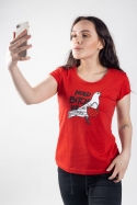 náhled - Holubitchka červené dámske tričko 