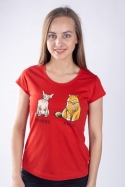 náhled - Mačka pred výplatou dámske tričko 