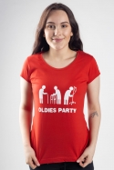 náhled - Oldies party červené dámske tričko