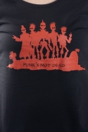 náhľad - Punk's Not Dead čierne dámske tričko 