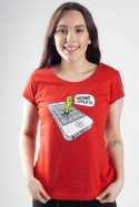 náhled - Wrong Apple červené dámske tričko 