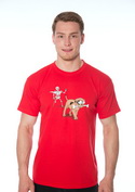 náhľad - Kostlivec červené pánske tričko