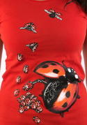 náhľad - Ladybird Factory červené dámske tričko