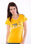 náhľad - Zebra žlté dámske tričko