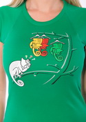 náhľad - Ťažká voľba zelené dámske tričko