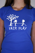 náhľad - Fair play modré dámske tričko