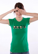 náhľad - Opica zelené dámske tričko