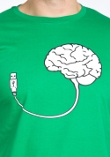 náhľad - USB mozog zelené pánske tričko