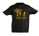 náhľad - Fair play čierne detské tričko