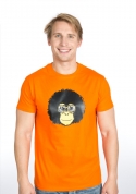 náhľad - Retro opičiak oranžové pánske tričko