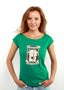 náhľad - Ježko v klietke zelené dámske tričko