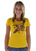 náhľad - Dážďovkovotrelec žlté dámske tričko