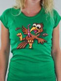 náhľad - Dážďovkovotrelec zelené dámske tričko