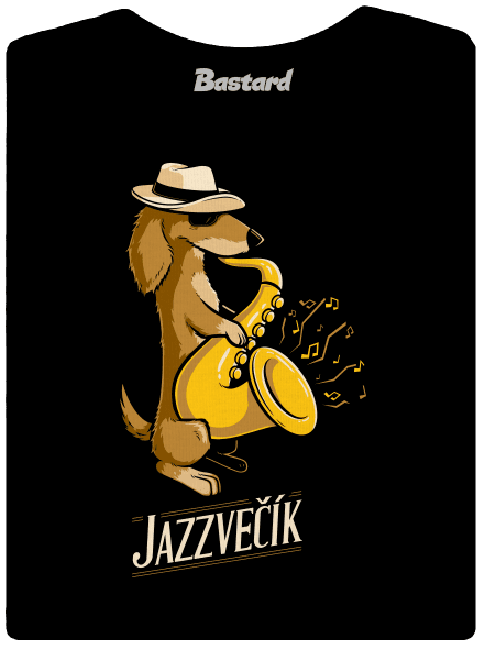 Jazzvečík dámske tričko s lemom  Black