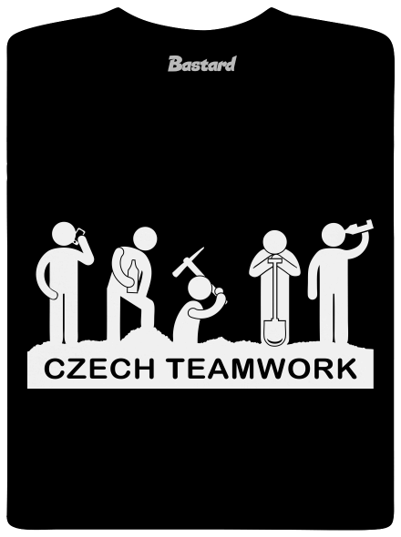 Czech Teamwork pánske tričko  Black
