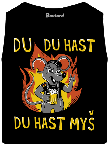 Du hast myš pánske tielko Black