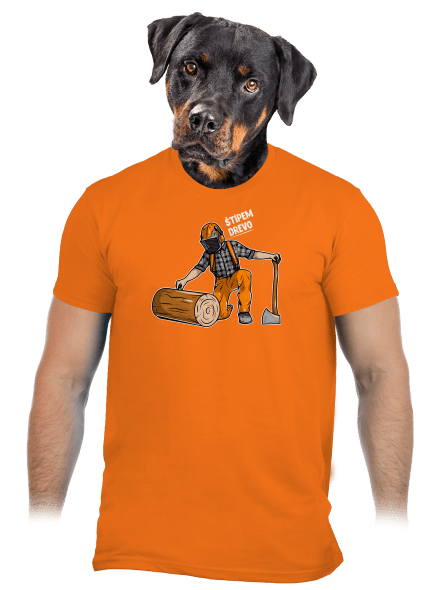 Drevorubač pánske tričko Orange