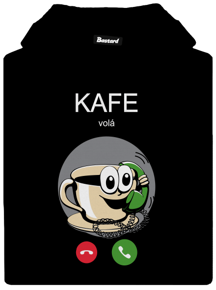 Kafe volá dámska mikina klokanka Black