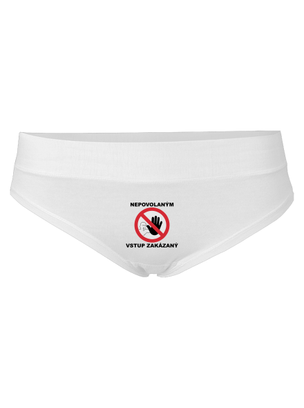 Nepovolaným vstup zakázaný dámske nohavičky White