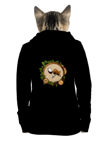 Vínny horoskop: Býk dámska mikina na zips Black