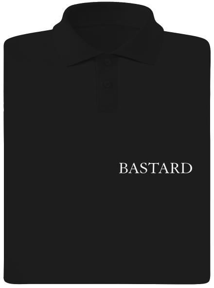 Bastard v luxuse pánska polokošeľa  Black