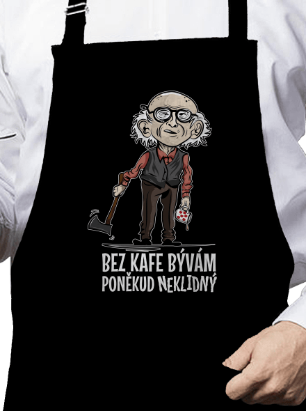 Neklidný bez kafe zástera Black