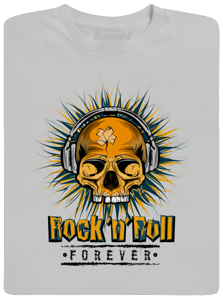 Rock'n'Roll forever pánske tričko  Pacific Grey