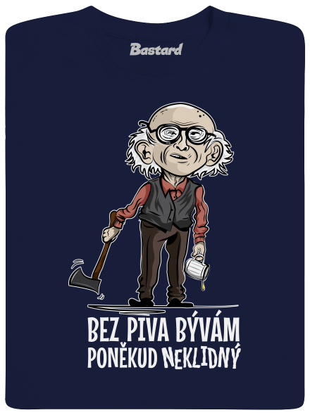 Neklidný bez piva pánske tričko Navy