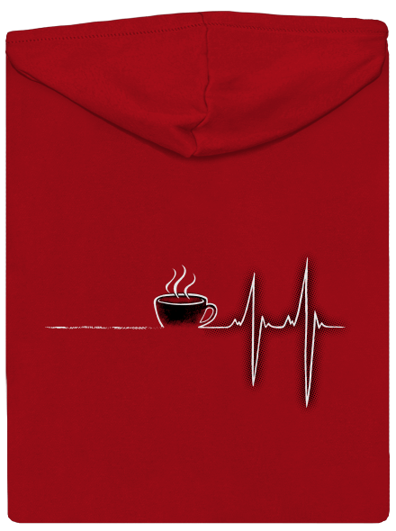 Coffee help pánska mikina na zips Red