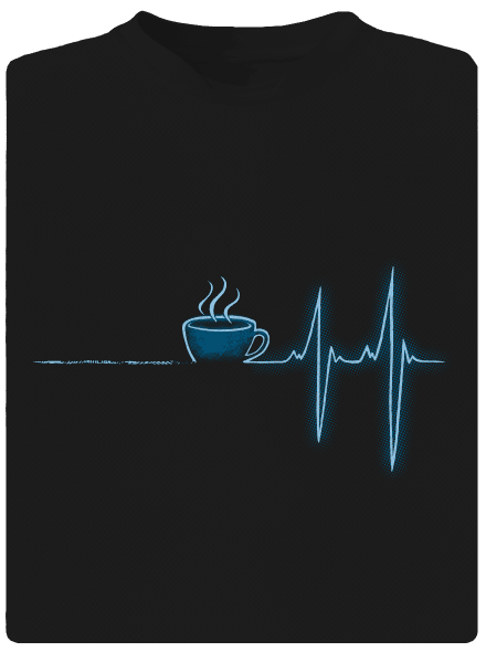 Coffee help pánske športové tričko Black