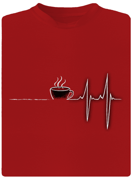 Coffee help pánske športové tričko Red Mal