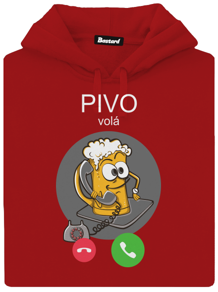 Pívo volá dámska mikina klokanka Red Mal