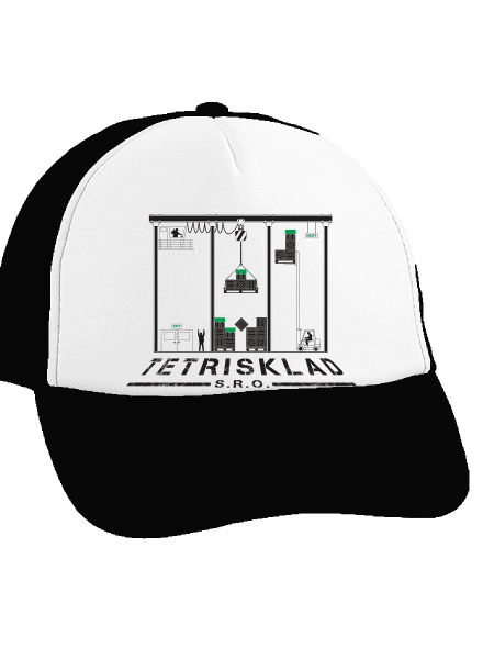 Tetrisklad šiltovka  Black cap