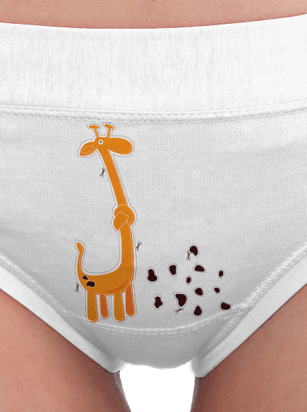 Žirafa dámske nohavičky White