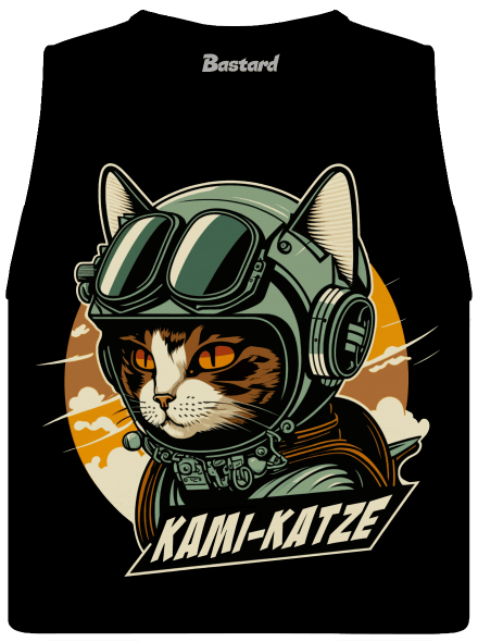 Kami-Katze dámske tielko voľné Black