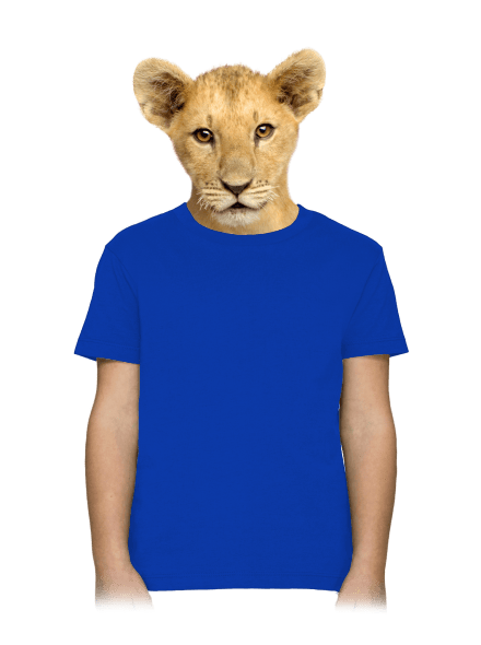 Bez potlače detské tričko Royal Blue