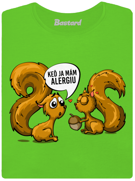 Alergická veverička dámske tričko  Apple Green
