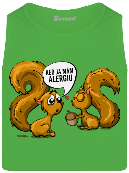 Alergická veverička pánske tielko  Lime