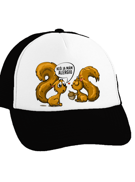 Alergická veverička šiltovka  Black cap