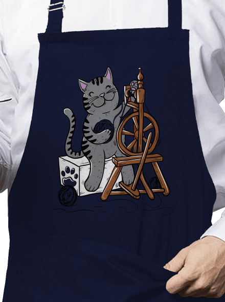 Mačka pradie zástera Navy