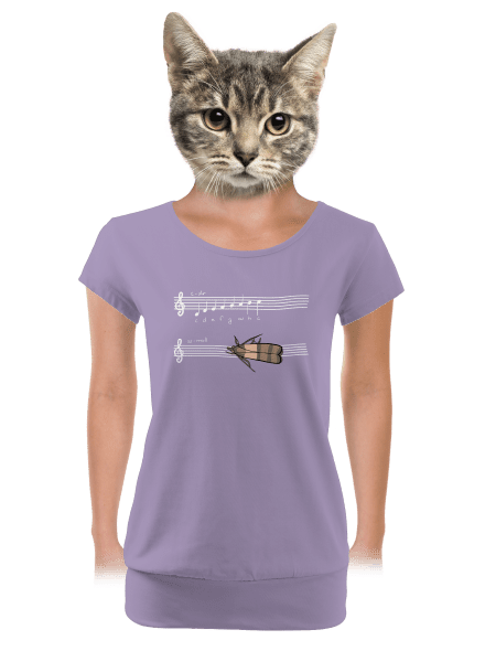 A - moll dámske tričko s lemom Lavender