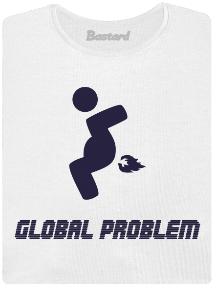 Global problem dámske tričko s lemom  White