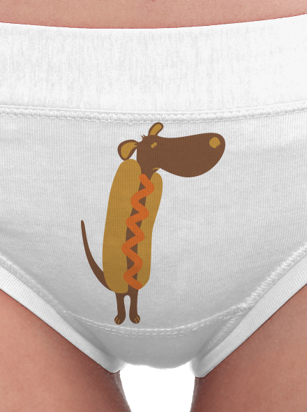 Hot dog dámske nohavičky  White