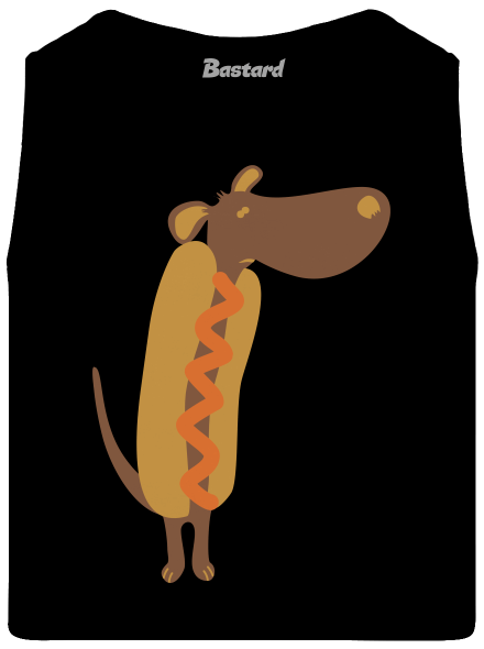 Hot dog pánske tielko  Black