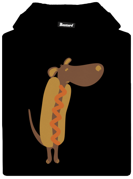 Hot dog detská mikina klokanka  Black