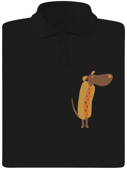 Hot dog pánska polokošeľa  Black