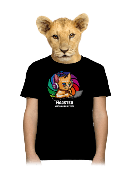 Majster virtuálneho sveta detské tričko Black