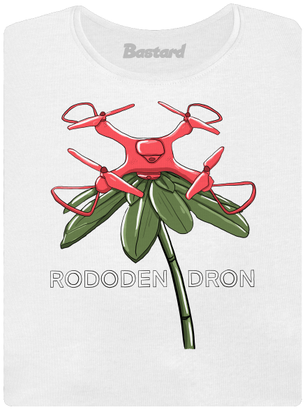 Rododendron dámske tričko s lemom  White