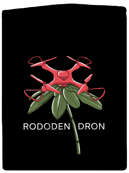 Rododendron pánska mikina na zips  Black