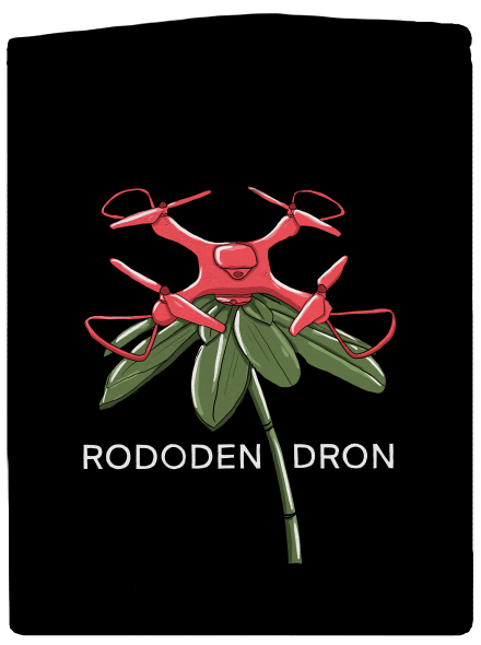 Rododendron dámska mikina na zips  Black